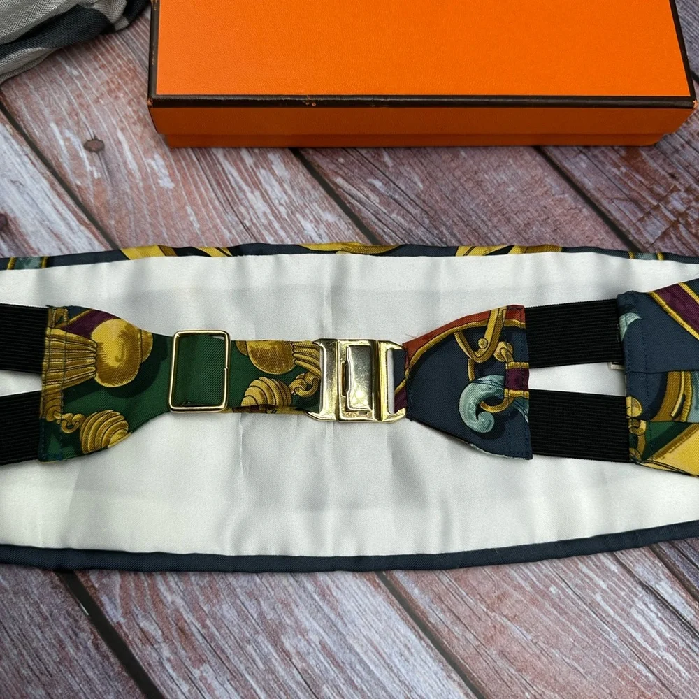 HERMES Paris | Silk Tuxedo Belt 1990's 